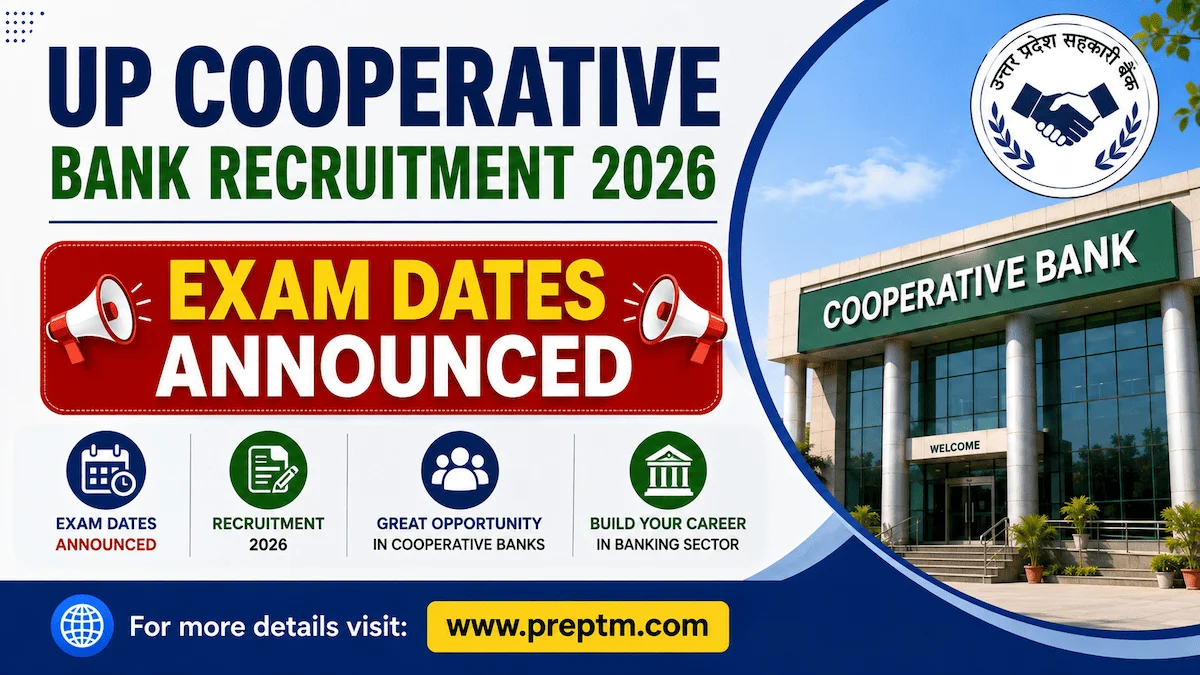 UP Cooperative Bank Recruitment 2026: Exam Dates Announced